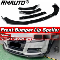 rmauto carbon fiber car front bumper splitter lip body kit spoiler diffuser protector exterior parts for audi tt rs 2004 2019