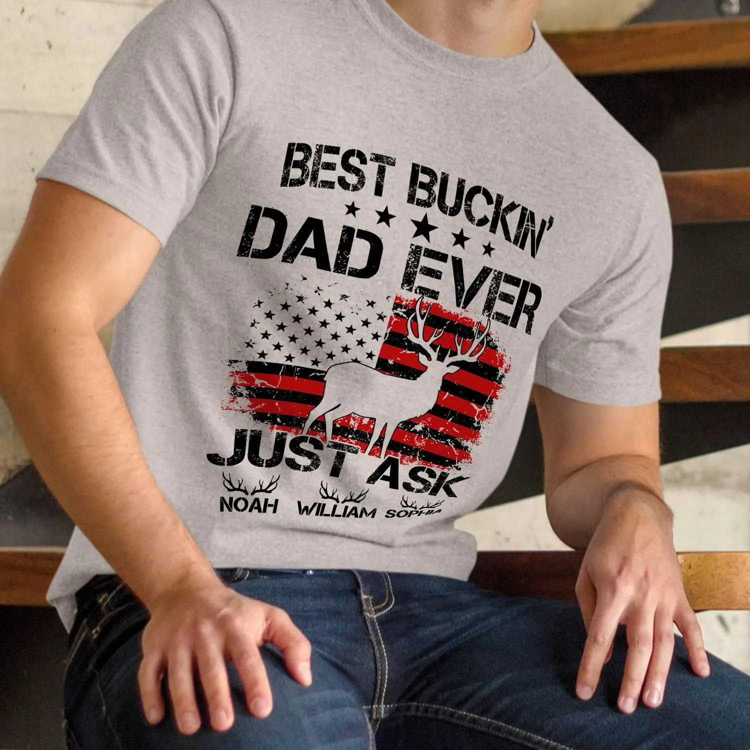 Персонализированные подарки для папы Футболка - Подарки охоты от дочери сына