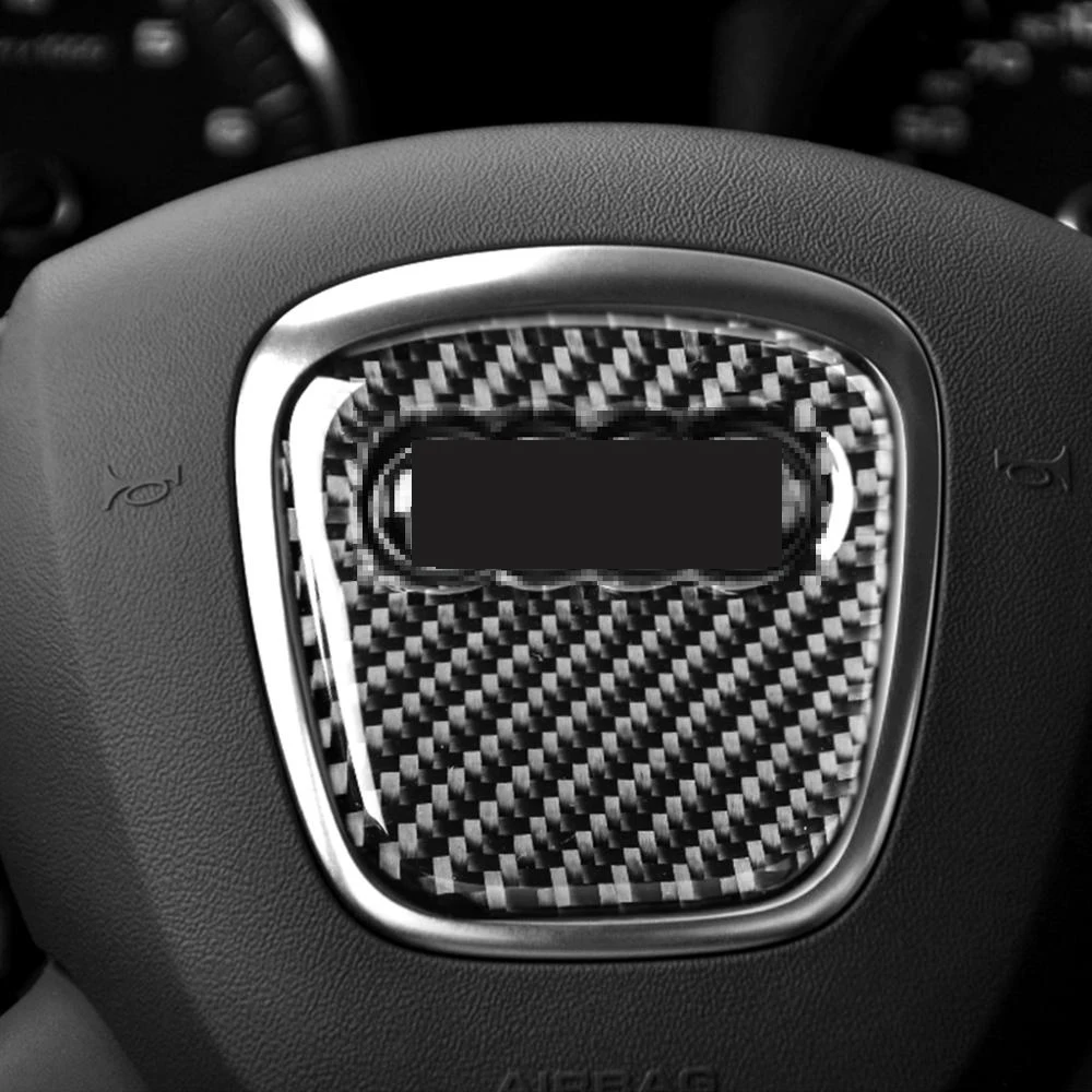 

Car Steering Wheel Ring Trim Carbon Fiber Sticker Decal Cover Decoration For Audi A4 B8 A6 C6 Q5 8R Q7 4L A3 8V Auto Accessories