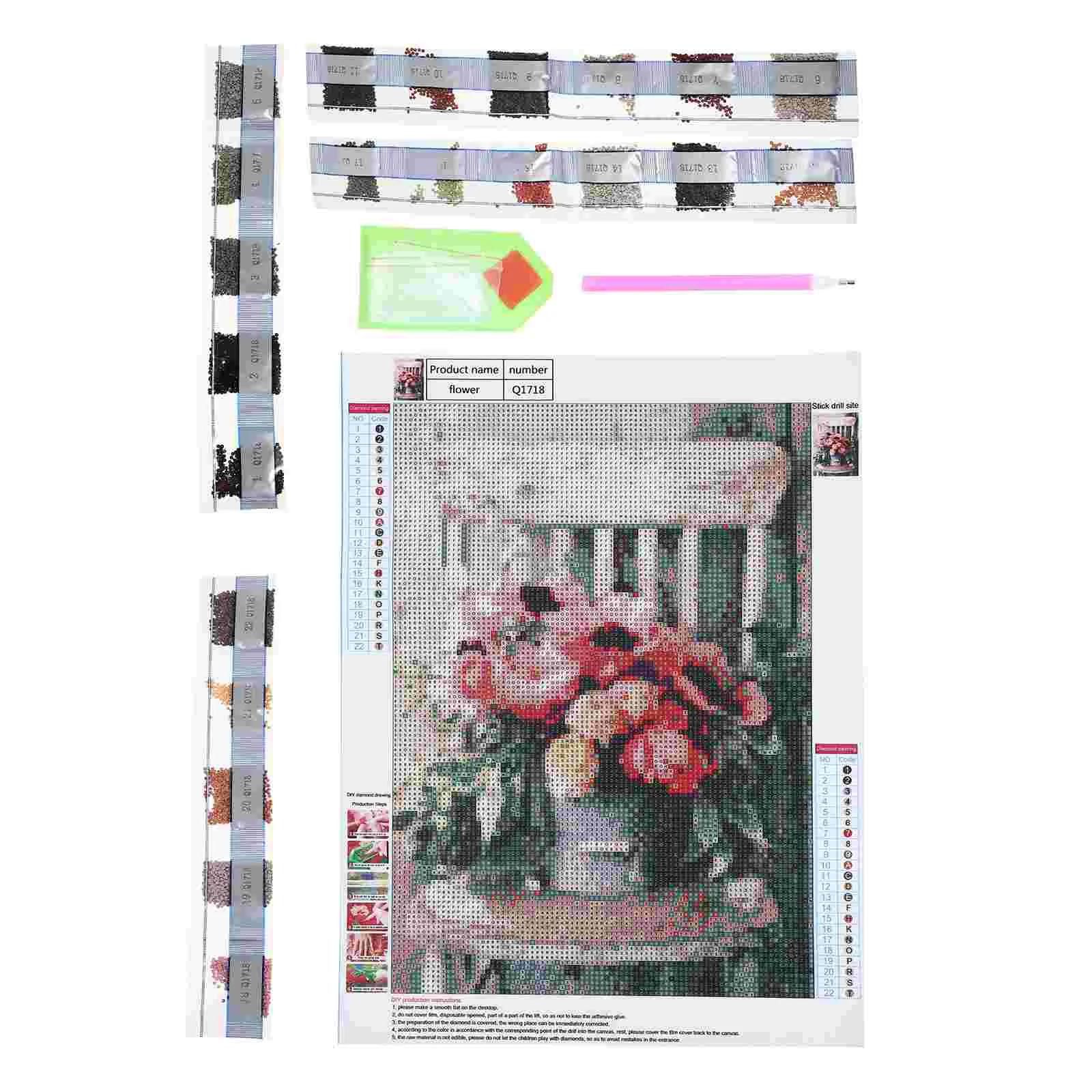 

Painting Kits Cross Crystal Diy 5D Flowerfull Embroidery Rhinestone Picture Beadkit 3Dadults Beginners