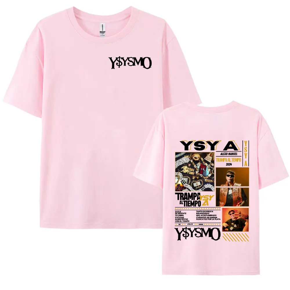 Фото Рэпер Ysy A Trampa Al Tiemopo Album Tour 2025 Футболки Мужчины Женщины Harajuku Ретро Мода Хип-Хоп Футболка Повседневные Хлопковые Футболки №4