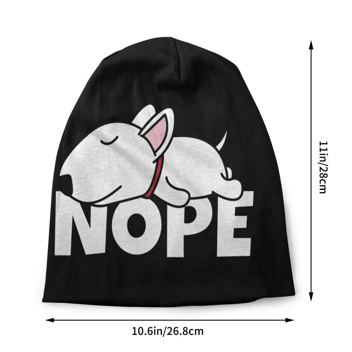 Изготовленная на заказ шапка-бини для собак Nope Bull Terrier вязаная шапка мужчин и