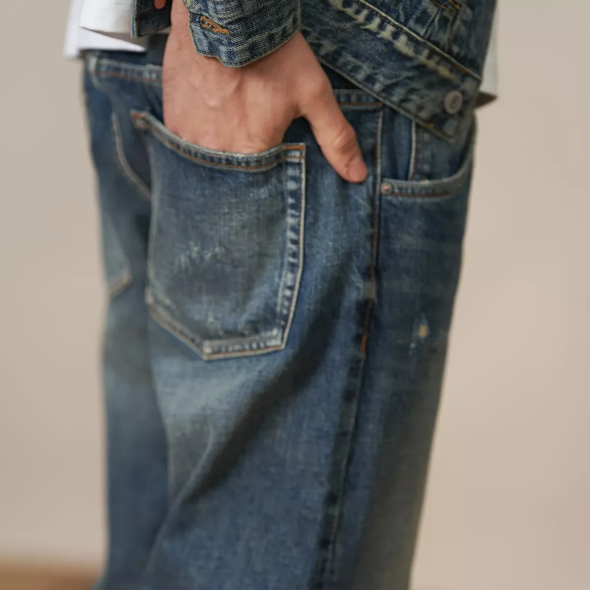 2022New 2022 Spring Summer 12 Ounce Comfortable Tapered Jeans Men Retro Ripped Denim Trousers Plus Size Brand Clothing