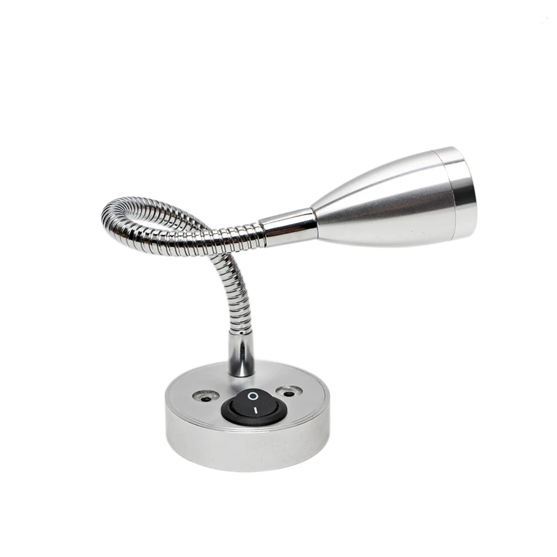

Reading Light,LED Hose Reading Light 12V 3W Bedside Wall Lamp For Yacht LED Light With Switch
