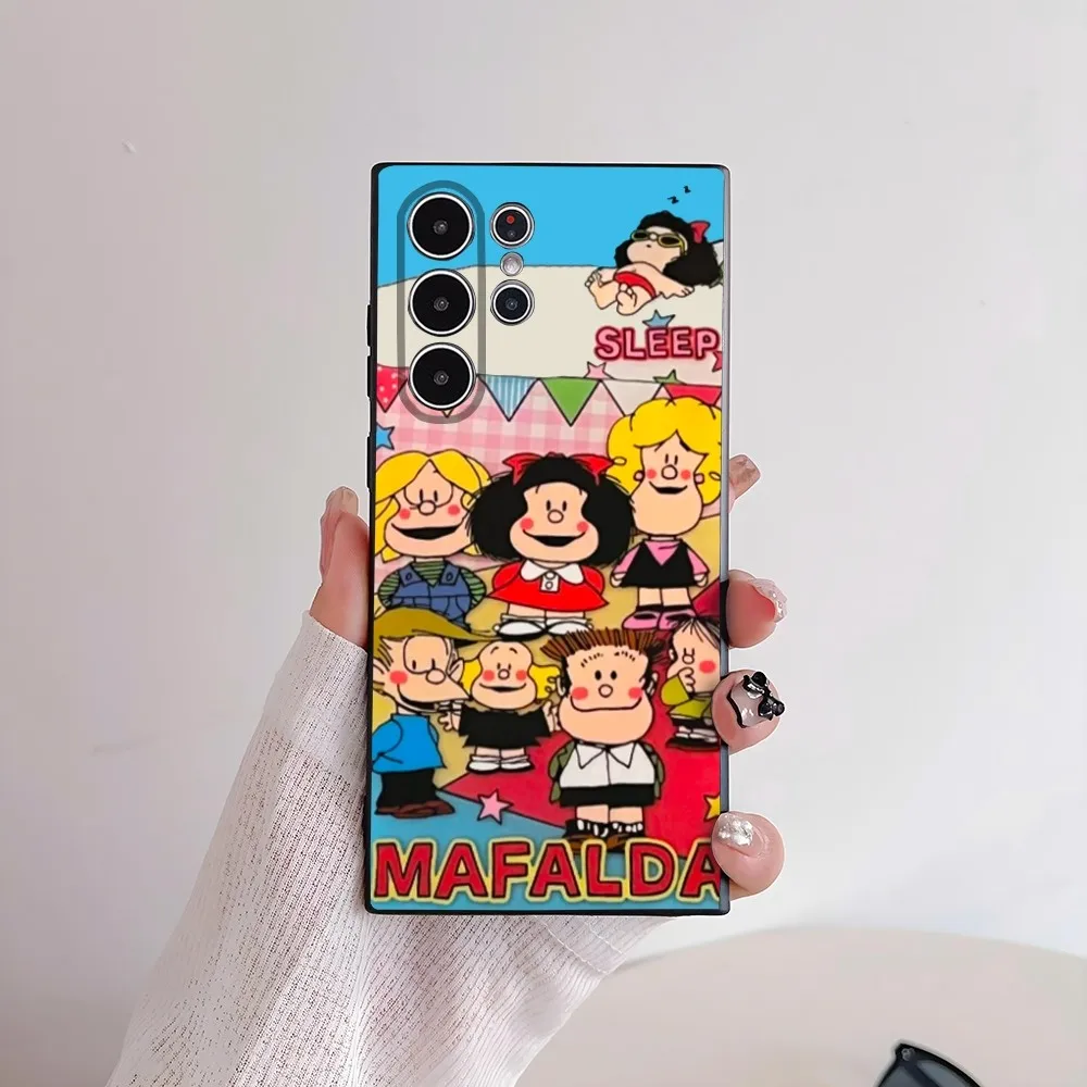 Чехол для телефона с милой девушкой из мультфильма M-Mafalda для Samsung Galaxy S25 S24 S22 S23 Ultra S21 S20 Plus 5G, матовый нескользящий полный мягкий чехол (art.: 3920cd2d8b674) - 3920cd2d8b674