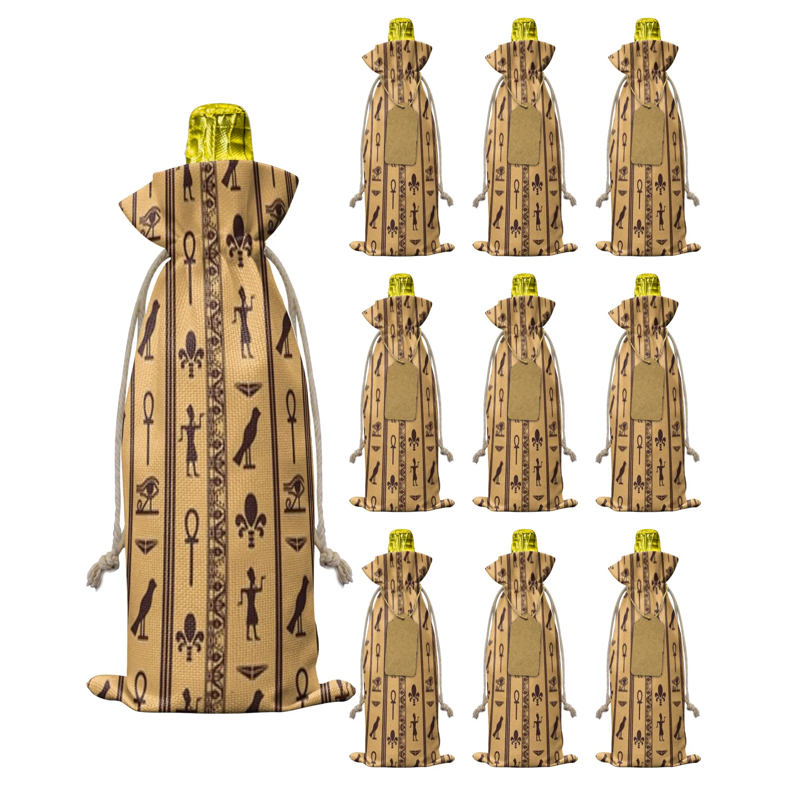 

10 шт., сумочки для винных бутылок