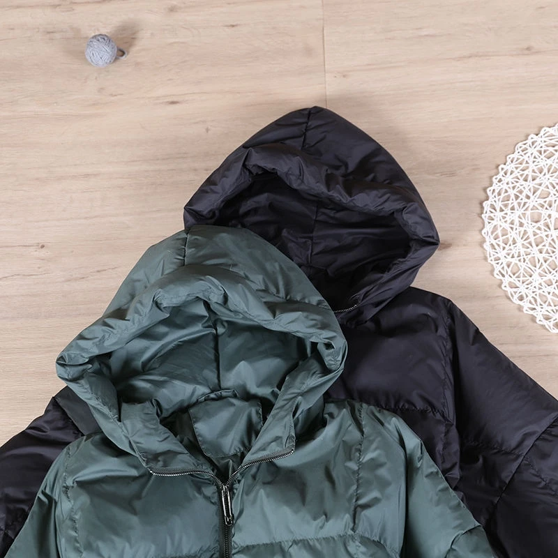 Winter New Long Loose Down Cotton Coats Women Solid Dooded Thicken Warm Padded Jacket Female Clothing Korean Fashion Tops Parkas