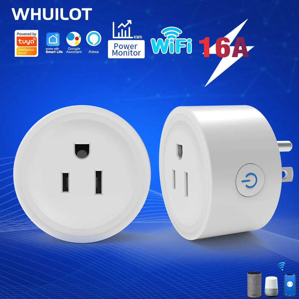 

Умная розетка WHUILOT с таймером и поддержкой Wi-Fi, 16 А