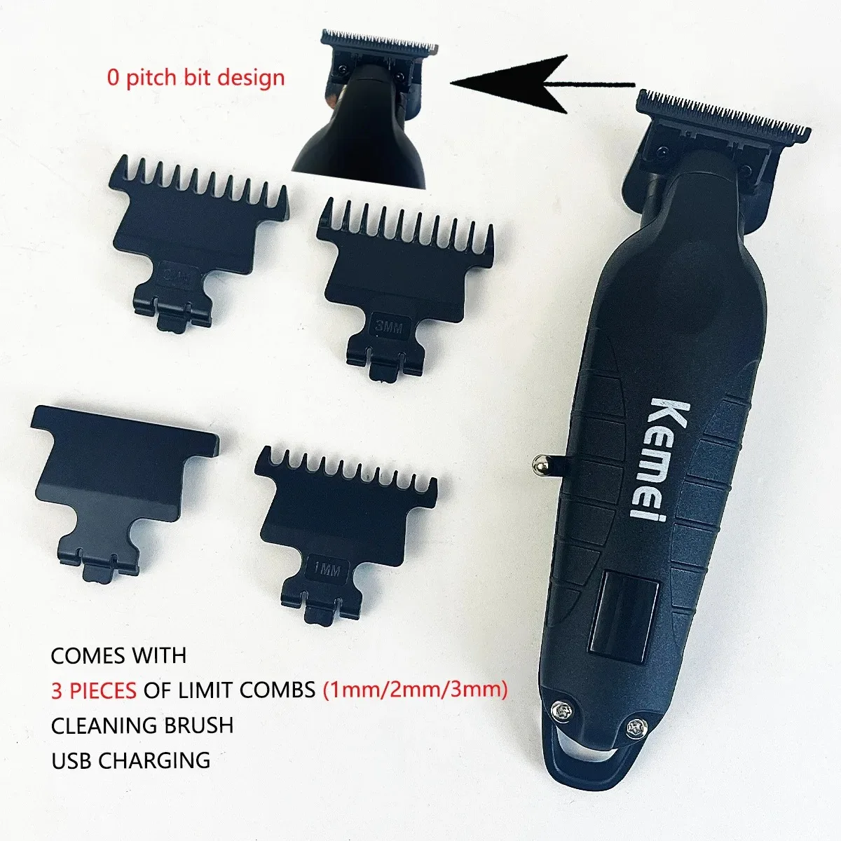 Профессиональная беспроводная перезаряжаемая машинка для стрижки волос KM2293