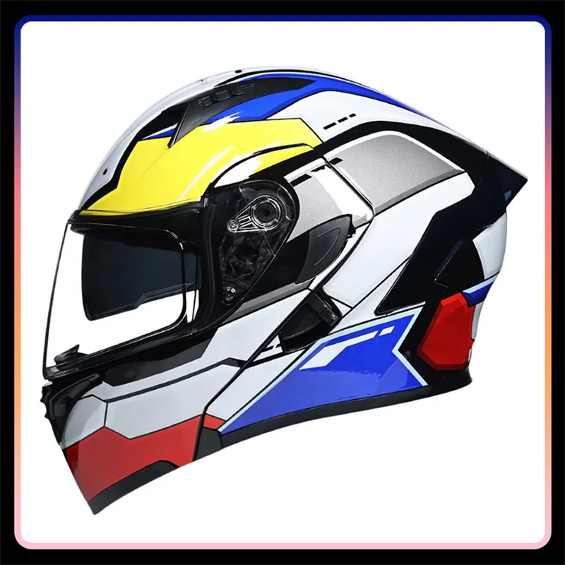 Модный мотоциклетный откидной шлем для мужчин и женщин закрытый в горошек кафе