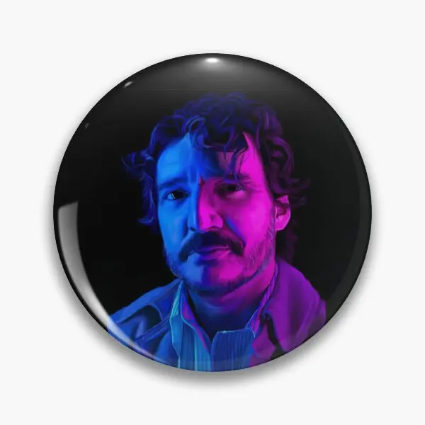 Красочная мягкая пуговица Педро Паскаля мультяшная металлическая брошь на