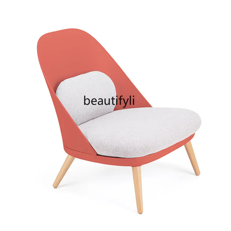 

Furniture Nordic Armchair Bedroom Small Apartment Creative Comfort Fabric Balcony Recliner Snail Chair Couch chairs for bedroom