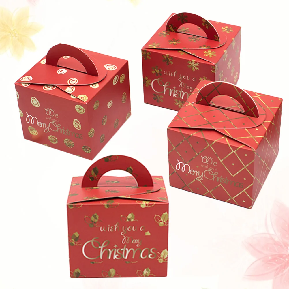 

Boxes Christmas Box Candy Treat Giftfor Holiday Papercandles Compact Goodie Wrapping Guest Cardboard Mini Cookie Christms Wrap