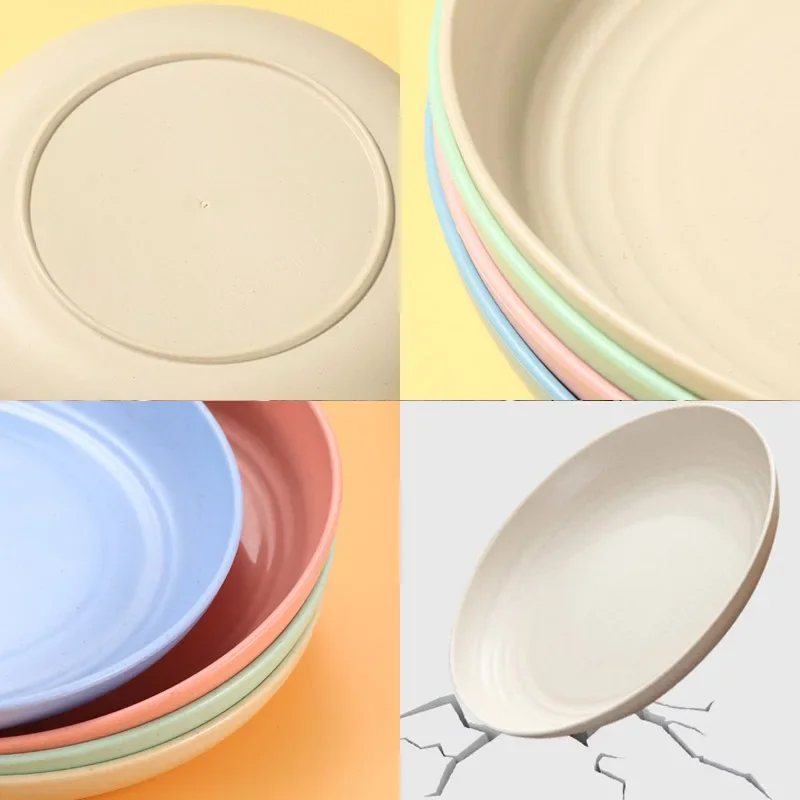 Круглые тарелки из пшеничной соломы