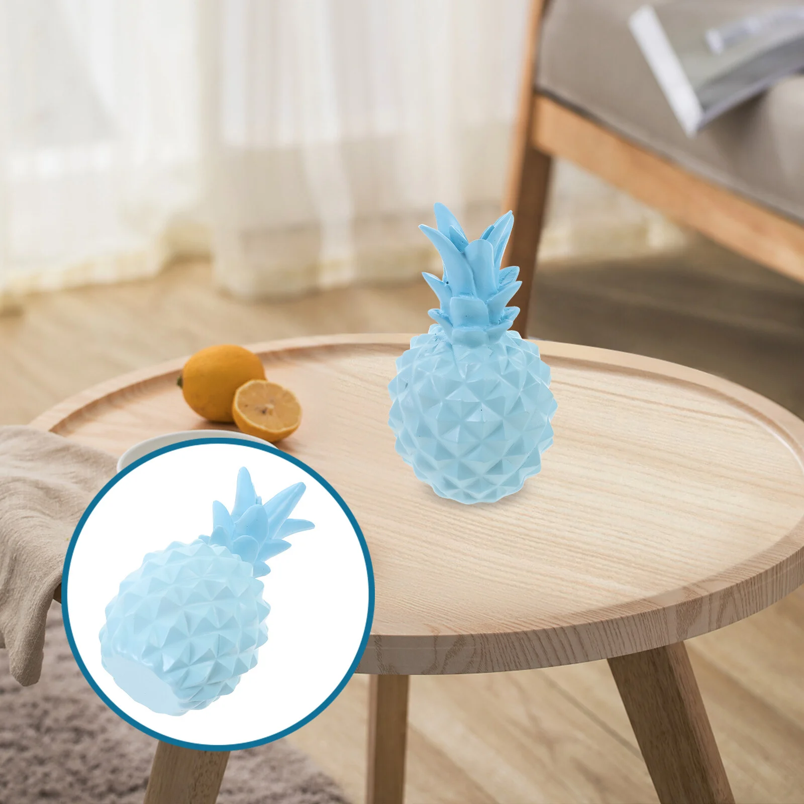 

Props Office Decor Pineapple Artificial Statue Figurine Decorative Light House Decorations Home