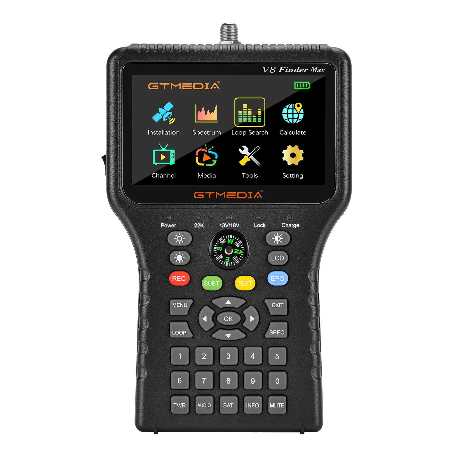 

Устройство для поиска спутниковых сигналов GTMEDIA V8 Finder Max, Диагональ экрана 4,3 дюйма, ЖК-дисплей