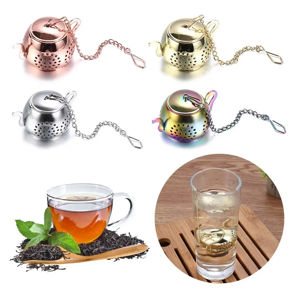 

Durable Teaware Teapot Shape Kitchen Gadget Tea Strainer Diffuser Herbal Spice Filter Tea Infuser