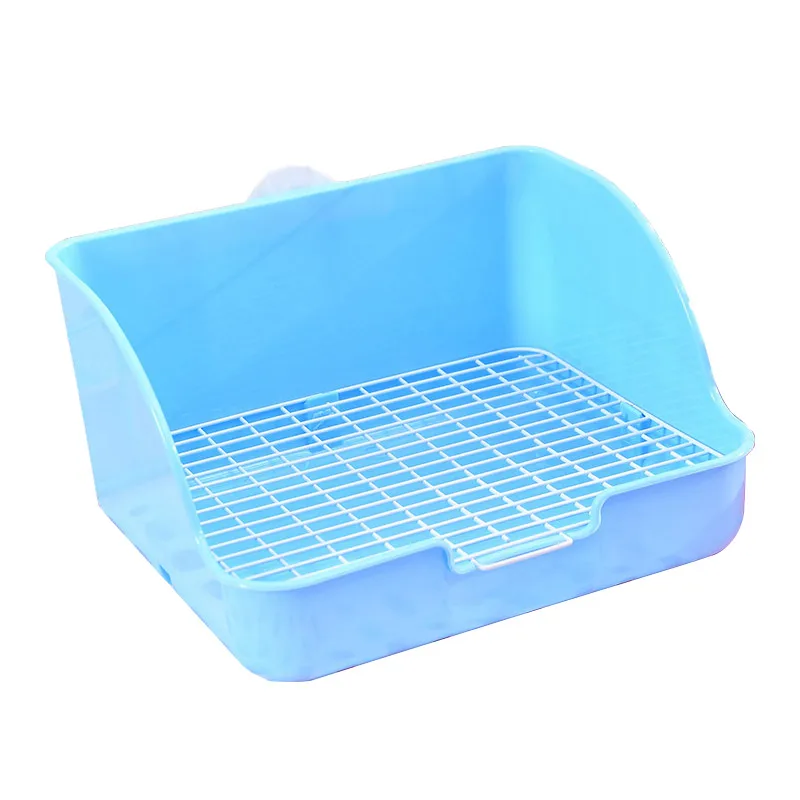 

Pet Cat Rabbit Hamster Small Animal Pee Toilet Blowout Urinal Wire Bottom Pet Square Toilet Tray Rabbit Cat Litter Box