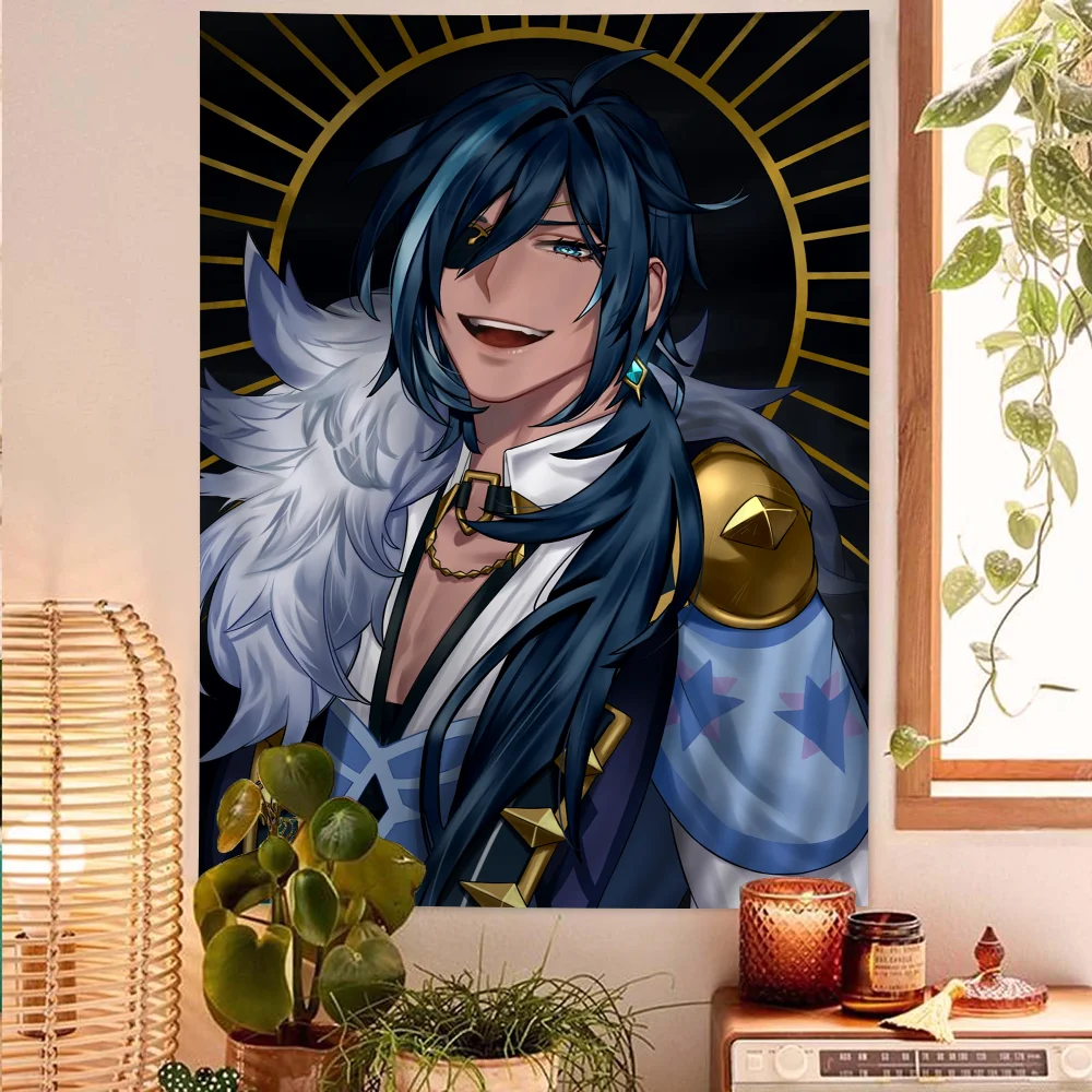 Большой Настенный Гобелен Genshin Impact Kaeya с принтом подвесной Таро хиппи настенные