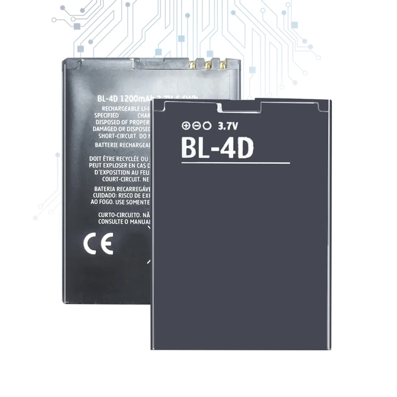 Аккумулятор 1200 мАч BL 4D для Nokia N97 mini N97mini N8 BL-4D E5 N8-00 E7 E5-00 T7 E7-00 702T N5 808 BL4D
