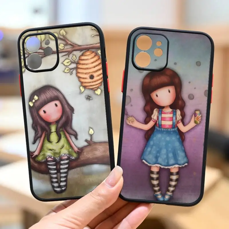 

Lovely Santoro Gorjuss Phone Case IPhone 12 11 13 14 Pro Max X XR XS SE2020 7 8 Plus Hard Shockproof Cover Case