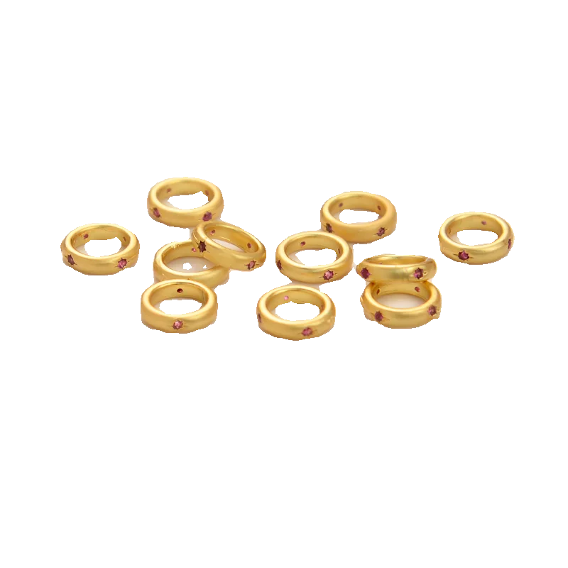 Strong Color Retaining Sand Gold Accessories DIY Jewelry Micro Inlaid Zircon Running Ring Ancient Wanneng Buckle Bracele...