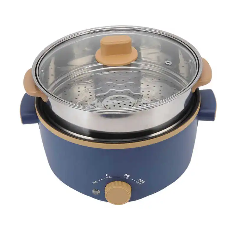 

Rice Cooker 2.5L Electric Cooker Food Grade 800W Multifunctional Double Layer Adjustable Portable Electric Hot Pot for Kitchen