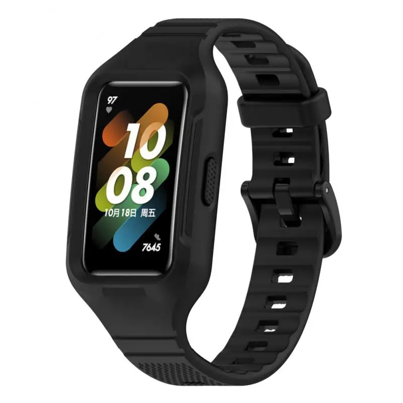 Ремешок силиконовый для Huawei Band 7/Honor 6 сменный Браслет наручных часов
