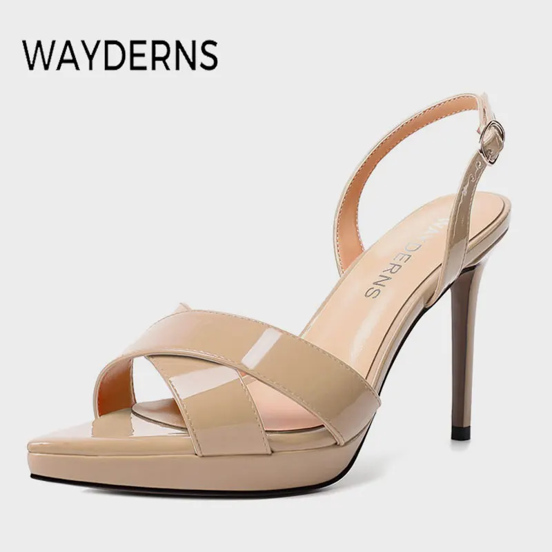 

WAYDERNS 2023 New Arrival Women Sandals Thin Heels Summer Women Shoes Fashion Buckles Sexy Ladies Footwear Size 35-43