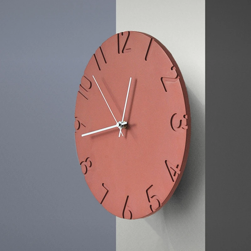 

Quiet Creative Nordic Wall Clock Personalized Home Fashion Cement Wall Clock Simple Silent Decoracion Pared Korean Room Decor