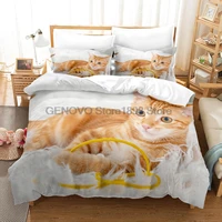 pet cat bedding set single twin full queen king size cute cat bed set aldult kid bedroom duvetcover sets 3d anime boysgirls 035