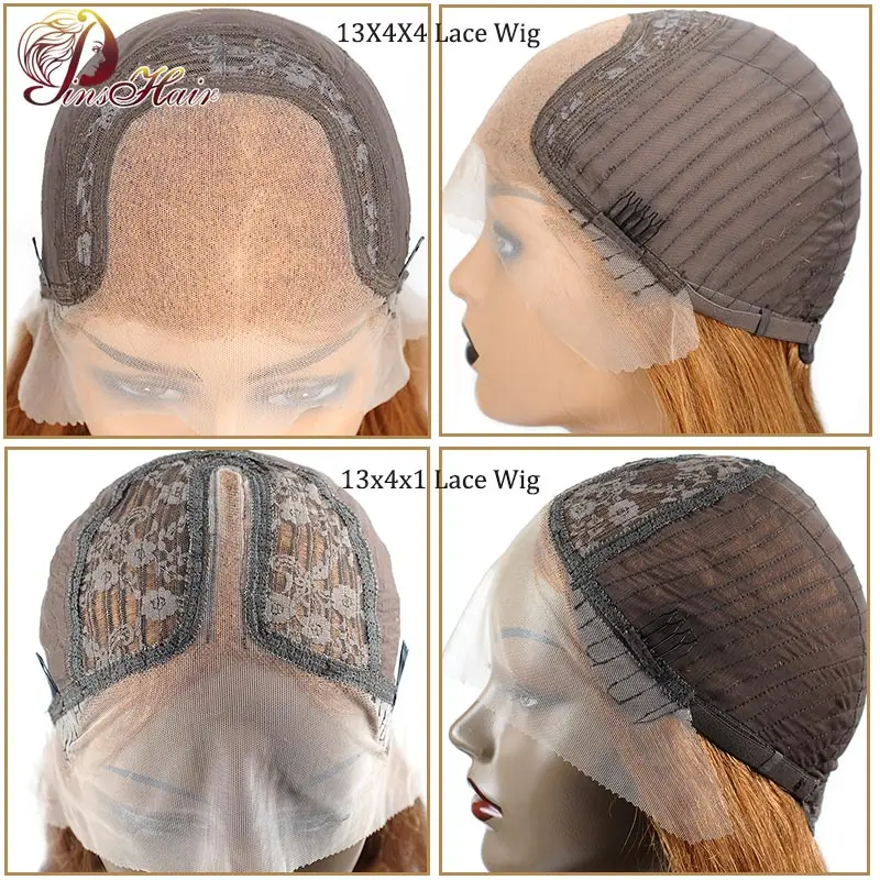 Ginger Brown Lace Front Human Hair Wigs Pre Plucked For Women Blonde Body Wave Transparent Lace Frontal Wigs Peruvian Remy Hair