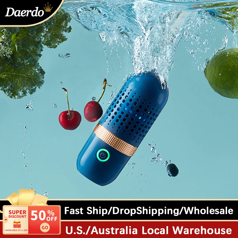 

Wireless Vegetable Washers Washing Capsules Machine USB Rechargeable Fruit Cleaner Meat Food Pesticide Disinfect Purifier