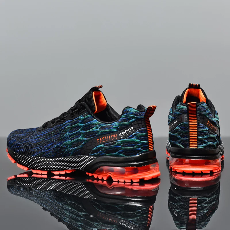 Trendy Men's Running Marathon Shoes Air Cushioning Sport Jogging Shoes Men Plus Size 39-48 Breathable Mesh Training Sneakers Men