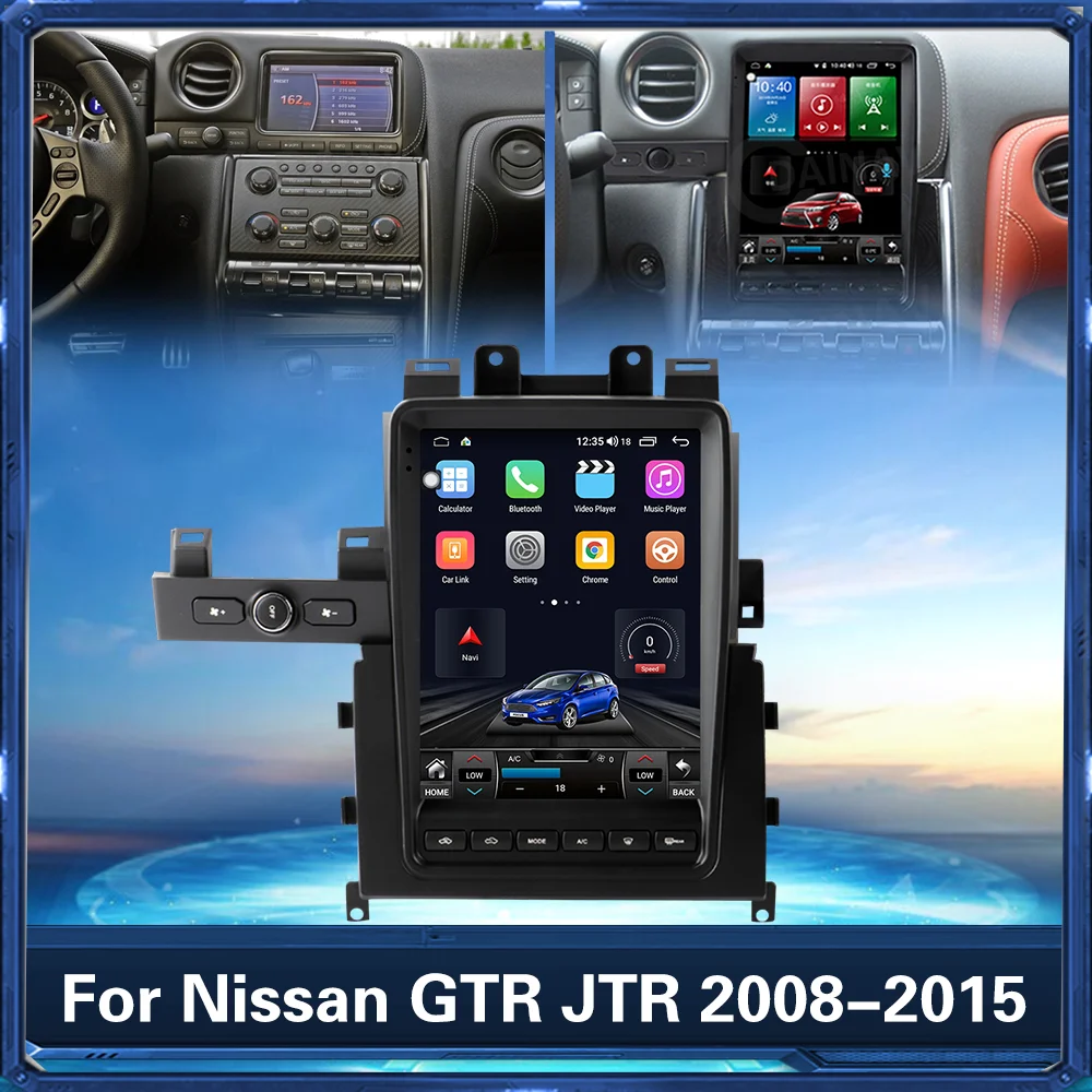 

Автомагнитола 2din, Android, стерео для Nissan GTR JTR 2008-2015, автомобильный мультимедийный видеоплеер, GPS-навигация, магнитофон, Авторадио