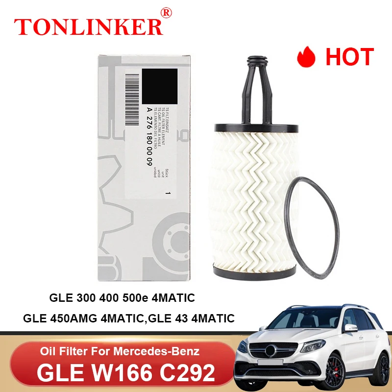 

TONLINKER Oil Filter A2761800009 For Mercedes Benz GLE W166 2015-2018 GLE 300 400 450 500e AMG 43 4MATIC C292 Car Accessories