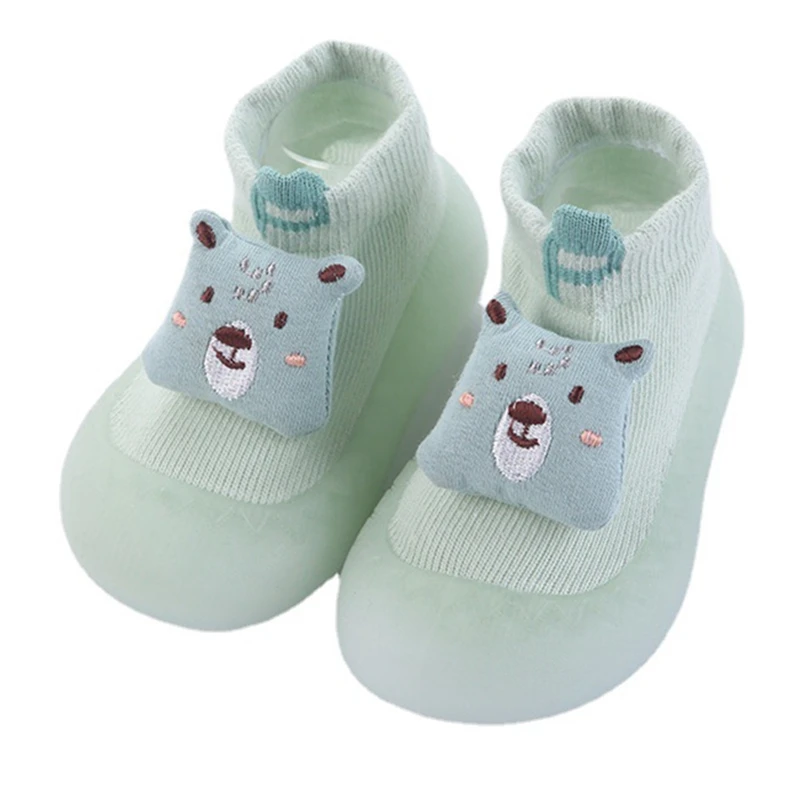 

Kruleepo Baby Kids Cartoon First Walkers Shoes All Seasons Newborn Boys Girls Toddler Schuhe Home Warm Floor Socks Items