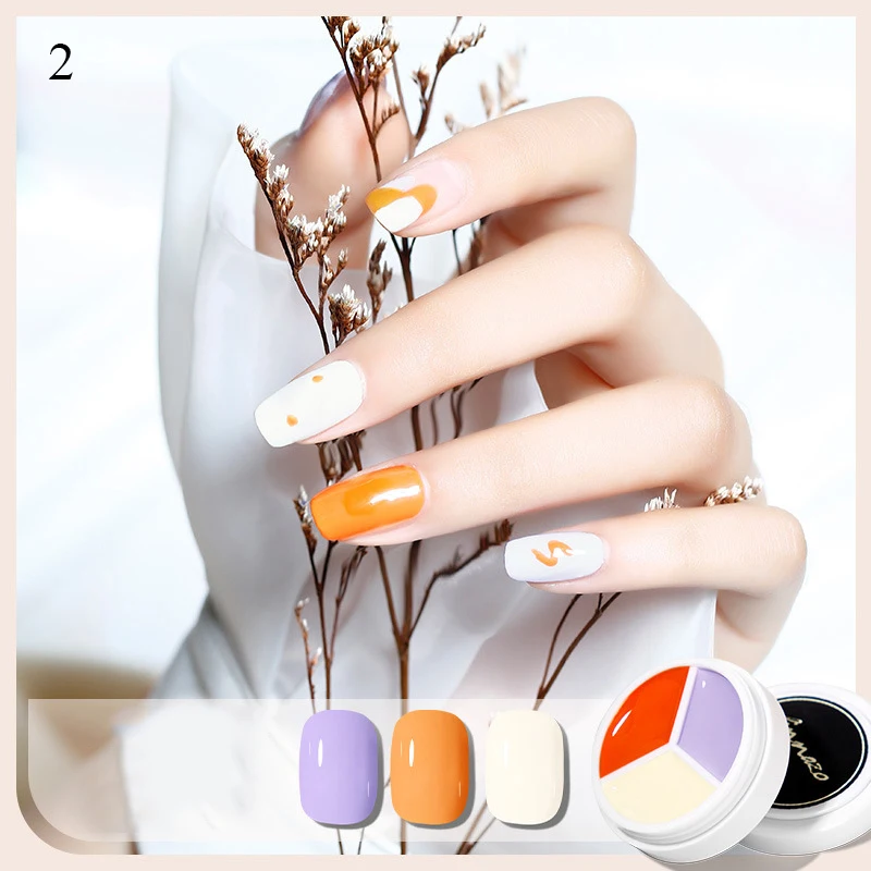 

New 3 Colors Solid Cream Color Gel Nail Polish Soak Off UV LED Lamp Gel Varnish Painting Nail Tips Gel For Manicures Nail Art