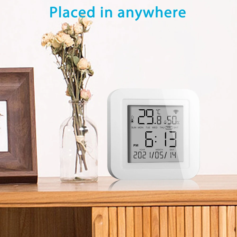 1 компл. Wi-Fi термометр с USB-кабелем для Tuya Smart WiFi гигрометр цифровой датчик