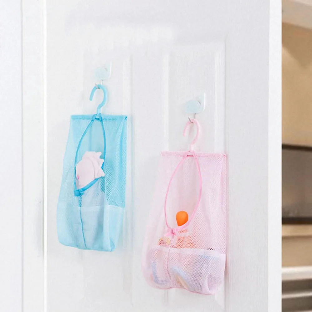 1pc Bath Toys Storage Bags Baby Carry Sand Beach Storage Mesh Bags Wall Hanging Bathroom Organizer Baskets For Kids Water Toy