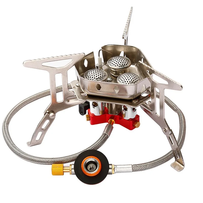 

Camping Outdoor Big Power Gas Stove Cookware Portable Furnace Picnic Barbecue Stove Windproof Picnic Stove Head