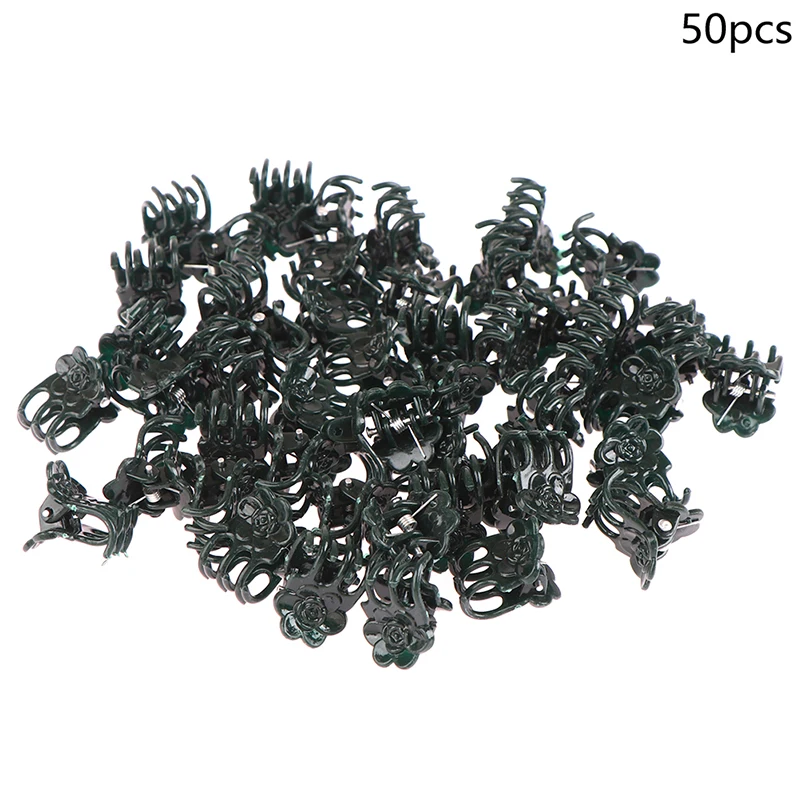 

50Pcs 6-Claw Green Plant Clips Plastic Flower Stems Support Clamp Fruit Vegetable Butterfly Orchid Clip Gardening Tool
