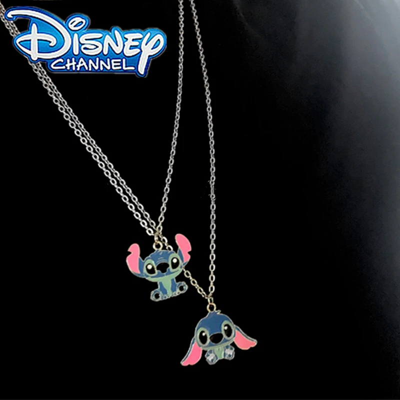 

Disney Stitch Necklace Fashion Cartoon Cute Ear Stitch Couple Necklace Personality Hip Hop Pendant Sweater Child Chain Gift