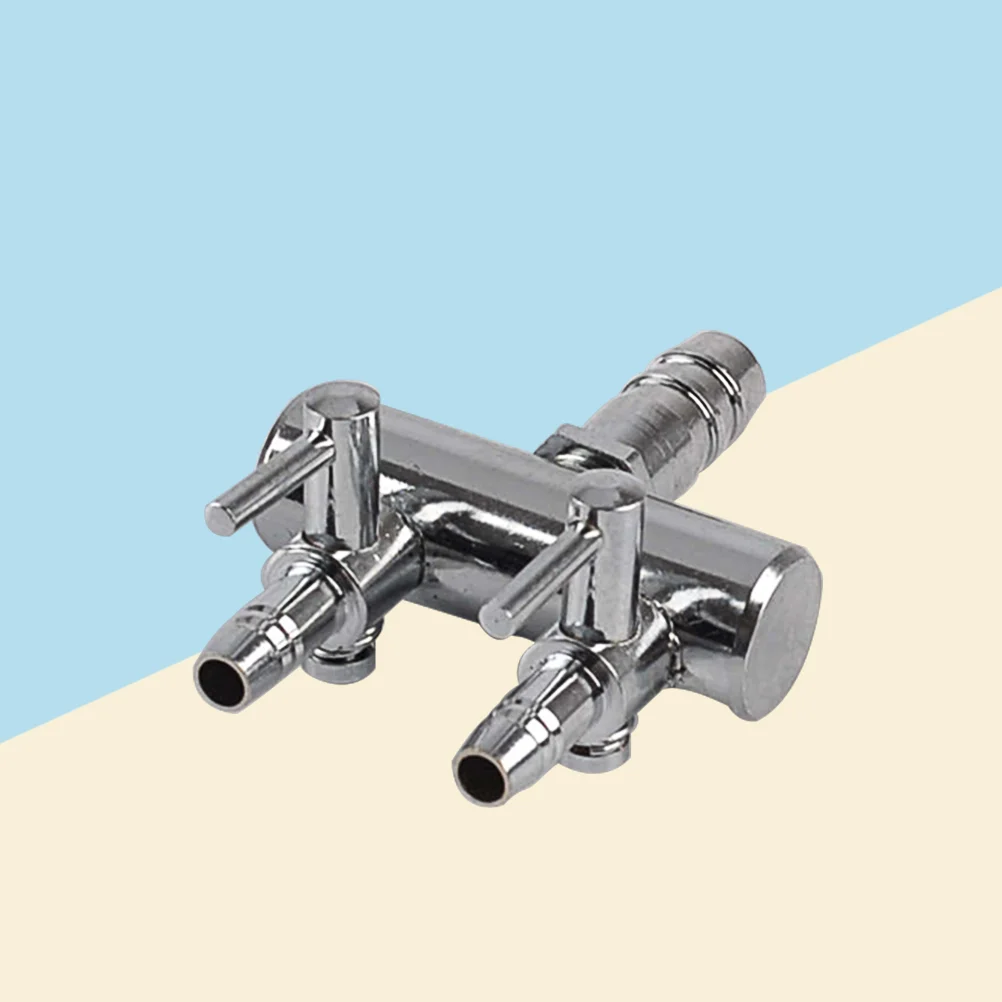 

2 Ways 8 to 4MM Stainless Steel Aquarium Outlet Inline Air Pump Flow Lever Control Manifold Splitter Tap Tube