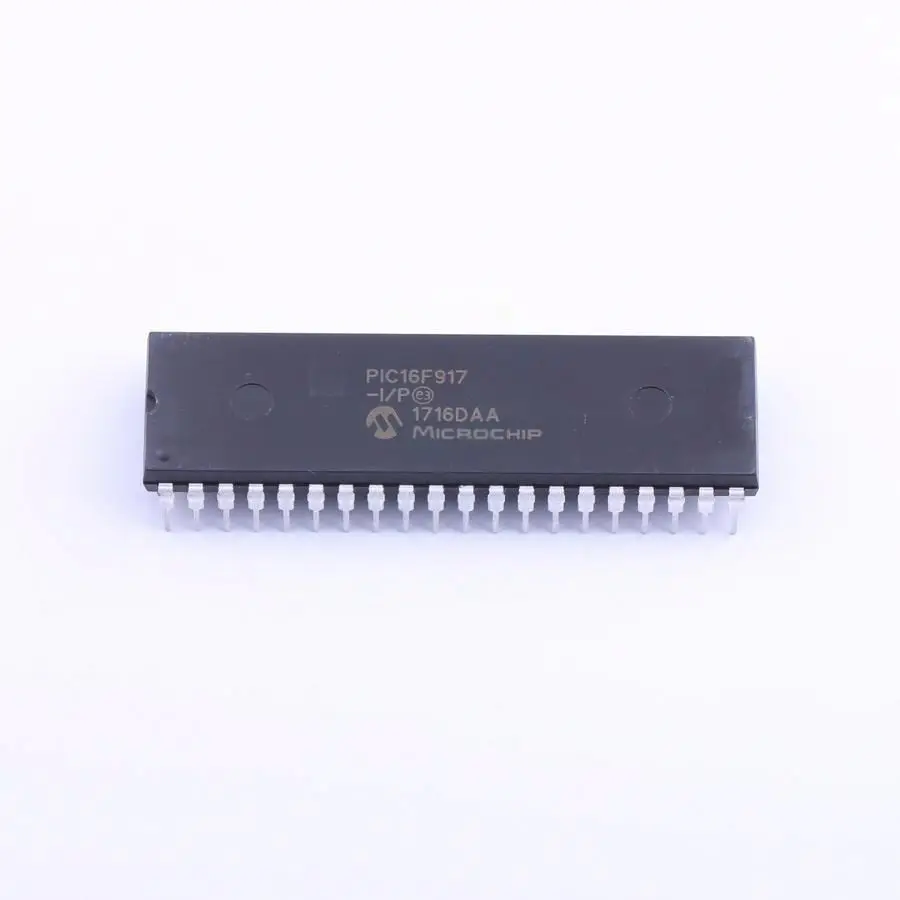 

MCU 8-bit PIC16 PIC RISC 14KB Flash 5V 40-Pin PDIP Tube - Rail/Tube PIC16F917-I/P