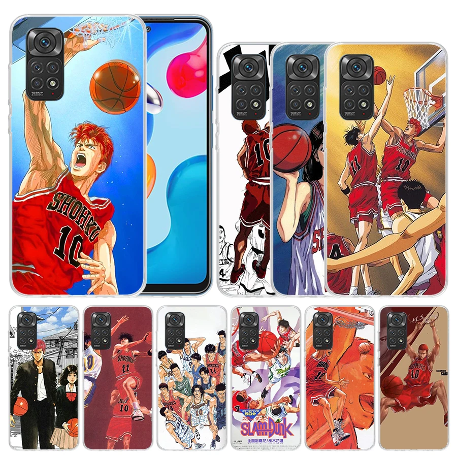 

Чехол для телефона Slam Dunk с Баскетбольным аниме, мягкий чехол для Xiaomi Redmi Note 12, 11S, 11T, 11E, 10S, 10 Pro, с принтом, 11, 9S, 9, 9T, 8, 8T, 7, 6, 5 Plus