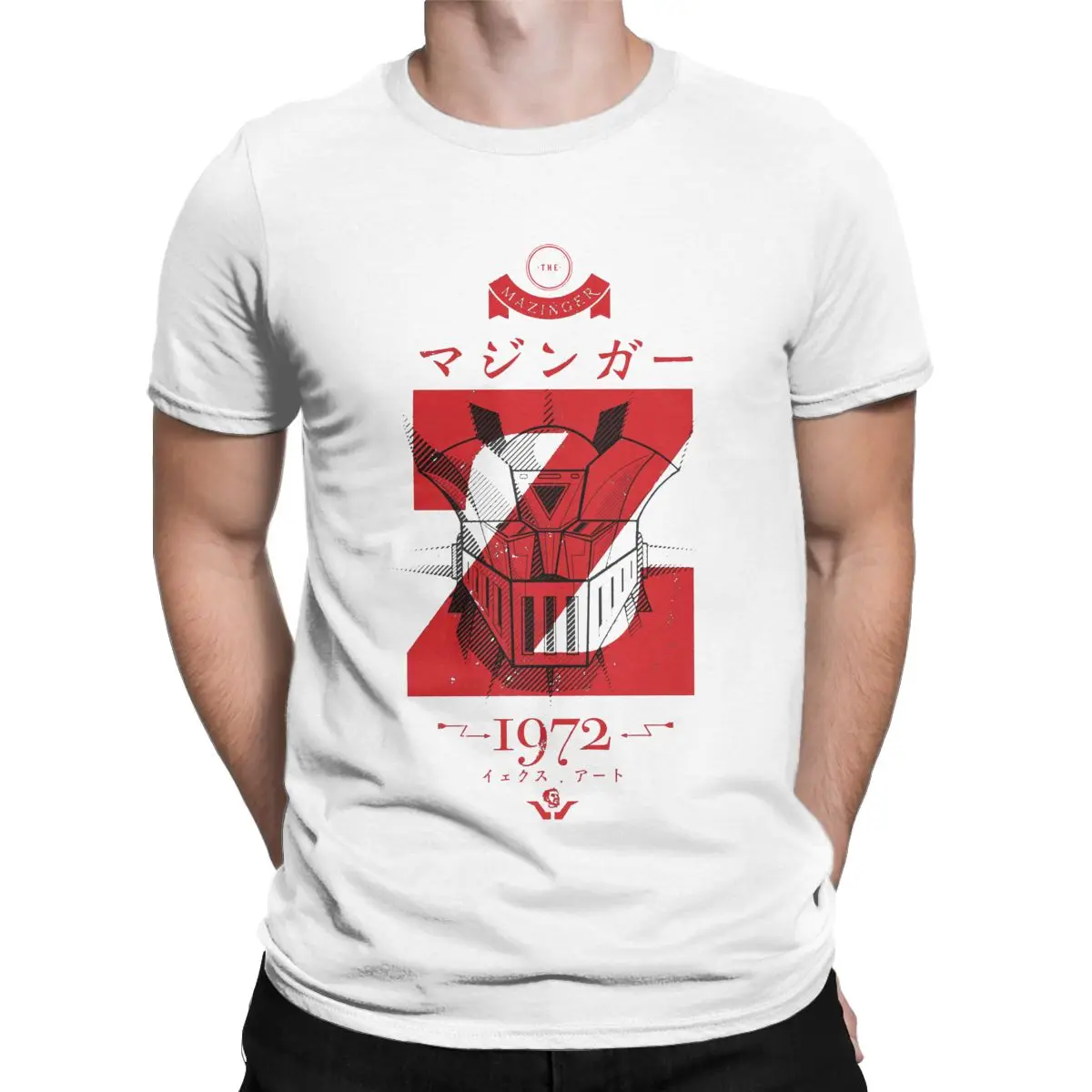 

Mazinger Z Vintage Classic T Shirt Men's clothing 70s anime Tees Short Sleeve Round Neck T-Shirts Pure Cotton Party Clothing