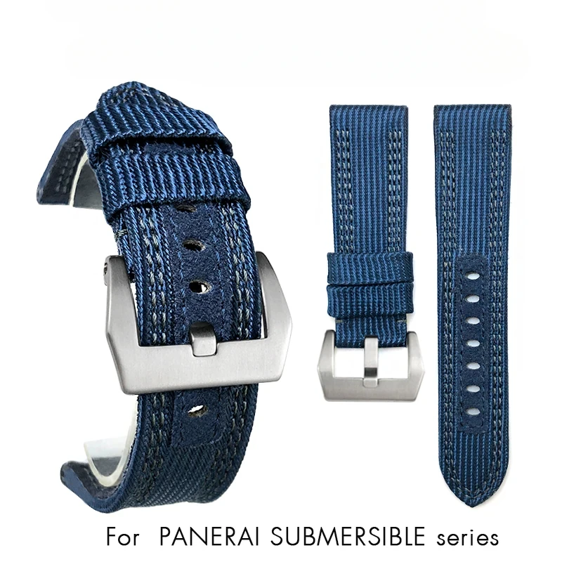 Фото Для Panerai LUMINOR SUBMERSIBLE Высокое качество 24 мм 26 мм тканевый парусиновый ремешок для часов PAM00985 984 441 111 нейлоновый ремешок мужские бесплатные инструменты №1