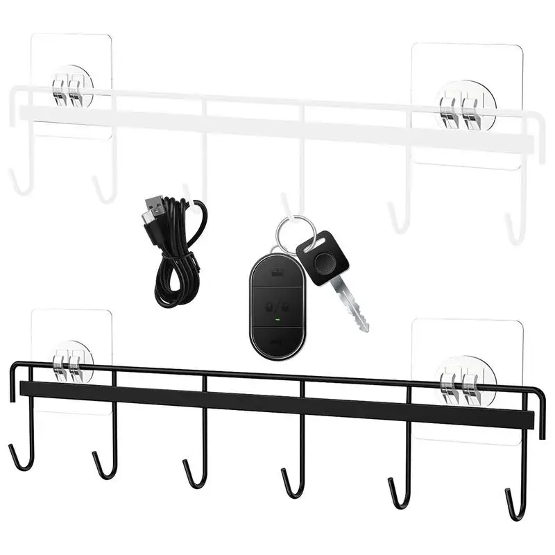 

Kitchen Utensil Hook Rack Wall Mounted Pantry Tool Holder Kitchen Shelf Metal Pantry Bar For Kitchenware Utensil Storage Rack
