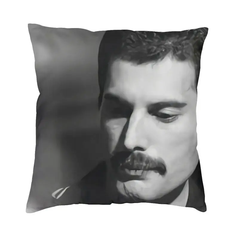 

Nordic Style Freddie Mercury Cushion Cover Polyester Singer Pillow Case for Sofa Car Square Pillowcase Bedroom Decoration